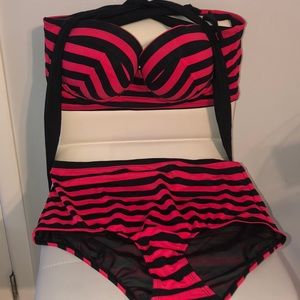Plus size two piece bikini.